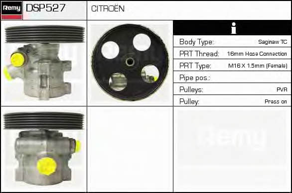 Remy DSP527 Hydraulic Pump, steering system DSP527: Buy near me in Poland at 2407.PL - Good price!