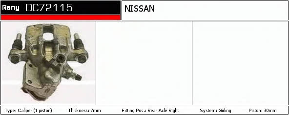 Remy DC72115 Zacisk hamulcowy tylny prawy DC72115: Atrakcyjna cena w Polsce na 2407.PL - Zamów teraz!