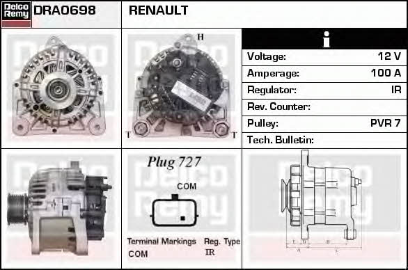 Remy DRA0698 Alternator DRA0698: Dobra cena w Polsce na 2407.PL - Kup Teraz!