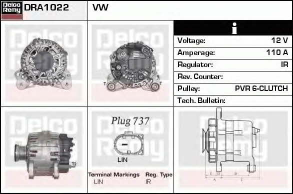 Remy DRA1022 Alternator DRA1022: Dobra cena w Polsce na 2407.PL - Kup Teraz!