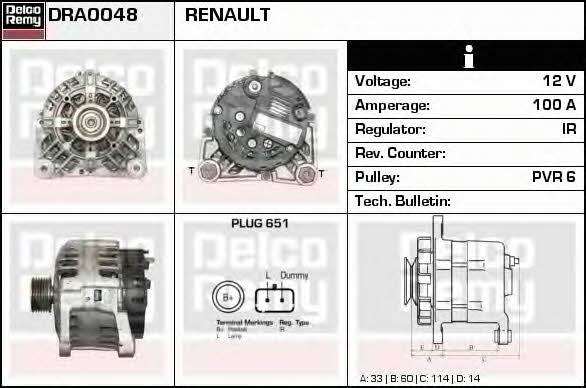 Remy DRA0048 Generator DRA0048: Kaufen Sie zu einem guten Preis in Polen bei 2407.PL!
