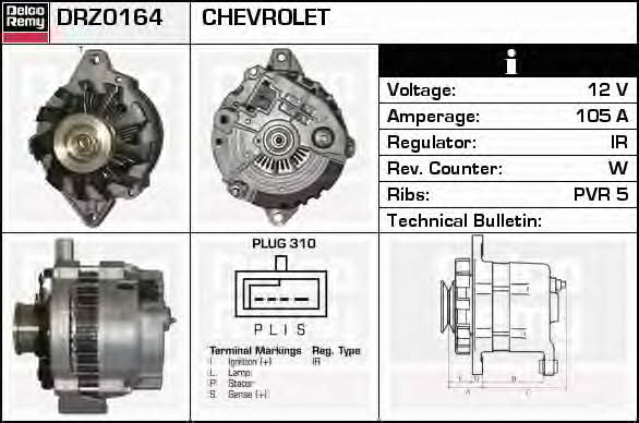 Remy DRZ0164 Alternator DRZ0164: Dobra cena w Polsce na 2407.PL - Kup Teraz!