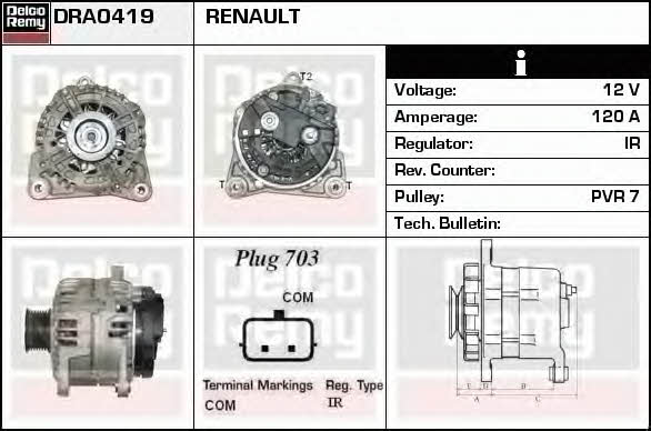 Remy DRA0419 Generator DRA0419: Kaufen Sie zu einem guten Preis in Polen bei 2407.PL!