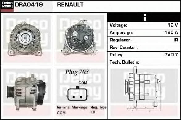 Remy DRA0419 Alternator DRA0419: Dobra cena w Polsce na 2407.PL - Kup Teraz!