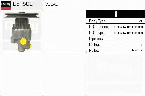 Remy DSP502 Насос гидроусилителя руля DSP502: Отличная цена - Купить в Польше на 2407.PL!