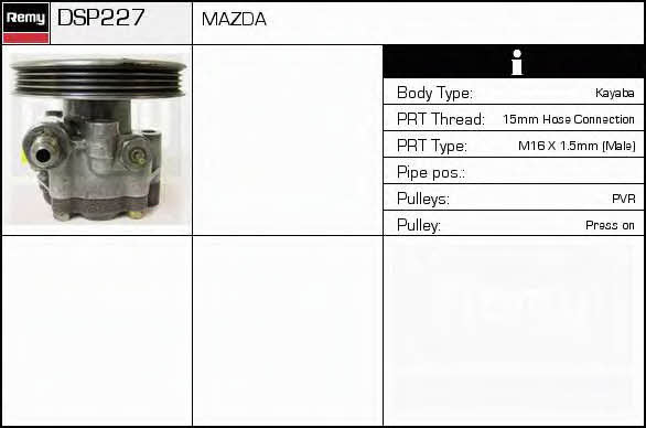Remy DSP227 Hydraulic Pump, steering system DSP227: Buy near me in Poland at 2407.PL - Good price!