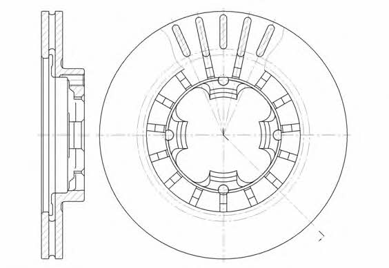 Road house 61108.10 Front brake disc ventilated 6110810: Buy near me in Poland at 2407.PL - Good price!