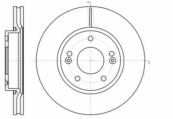 Road house 61208.10 Front brake disc ventilated 6120810: Buy near me in Poland at 2407.PL - Good price!