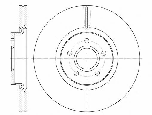 Road house 61223.10 Front brake disc ventilated 6122310: Buy near me in Poland at 2407.PL - Good price!