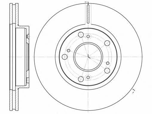 Road house 61263.10 Front brake disc ventilated 6126310: Buy near me in Poland at 2407.PL - Good price!