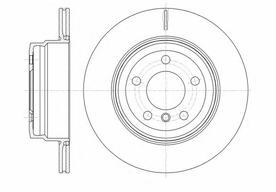 Road house 61287.10 Rear ventilated brake disc 6128710: Buy near me in Poland at 2407.PL - Good price!