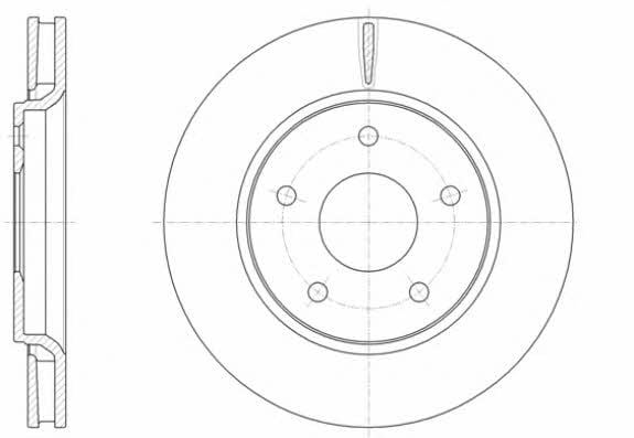 Road house 61393.10 Front brake disc ventilated 6139310: Buy near me in Poland at 2407.PL - Good price!