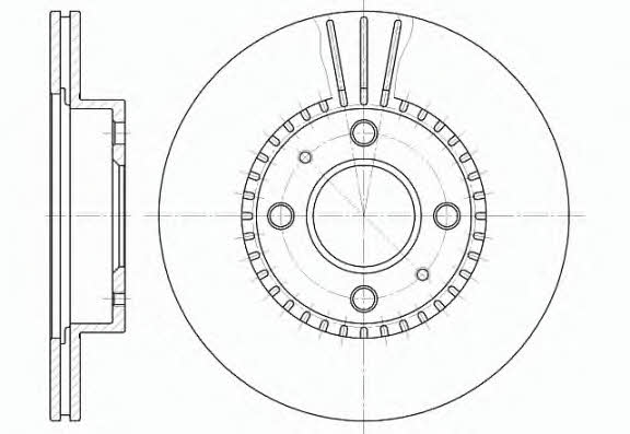 Road house 6430.10 Front brake disc ventilated 643010: Buy near me in Poland at 2407.PL - Good price!