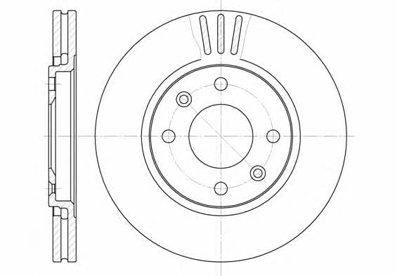 Road house 6449.10 Front brake disc ventilated 644910: Buy near me in Poland at 2407.PL - Good price!