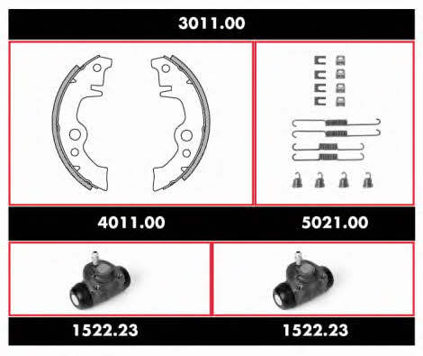 Road house 3011.00 Brake shoe set 301100: Buy near me at 2407.PL in Poland at an Affordable price!