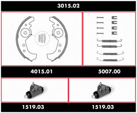 Road house 3015.02 Brake shoe set 301502: Buy near me at 2407.PL in Poland at an Affordable price!