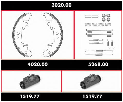 Road house 3020.00 Brake shoe set 302000: Buy near me in Poland at 2407.PL - Good price!