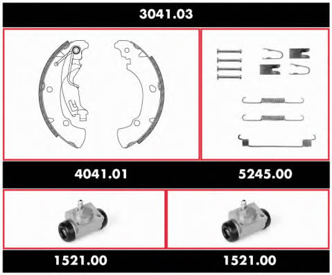 Road house 3041.03 Brake shoe set 304103: Buy near me in Poland at 2407.PL - Good price!