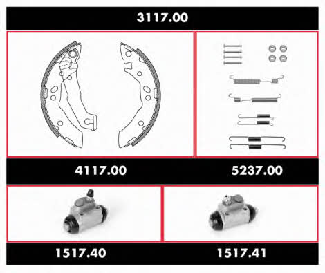 Road house 3117.00 Brake shoe set 311700: Buy near me at 2407.PL in Poland at an Affordable price!