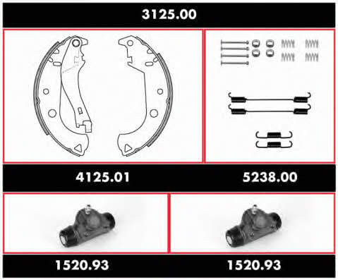 Road house 3125.00 Brake shoe set 312500: Buy near me at 2407.PL in Poland at an Affordable price!