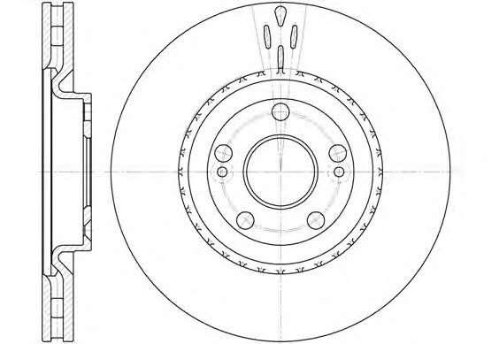 Road house 6696.10 Front brake disc ventilated 669610: Buy near me in Poland at 2407.PL - Good price!