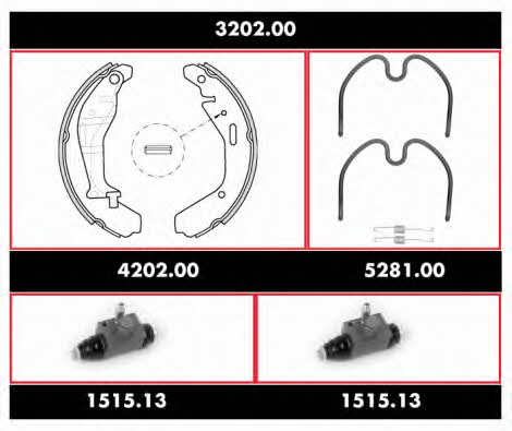 Road house 3202.00 Brake shoe set 320200: Buy near me at 2407.PL in Poland at an Affordable price!