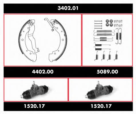 Road house 3402.01 Brake shoe set 340201: Buy near me in Poland at 2407.PL - Good price!