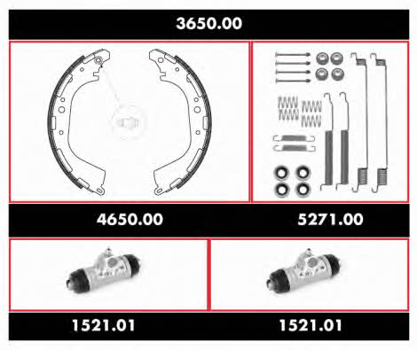 Road house 3650.00 Brake shoe set 365000: Buy near me in Poland at 2407.PL - Good price!