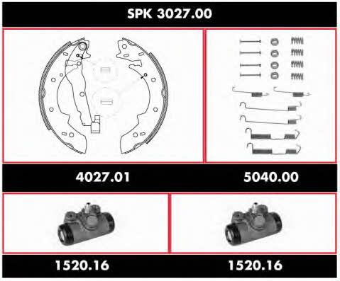  SPK 3027.00 Колодки тормозные барабанные, комплект SPK302700: Отличная цена - Купить в Польше на 2407.PL!