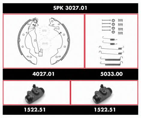  SPK 3027.01 Колодки тормозные барабанные, комплект SPK302701: Отличная цена - Купить в Польше на 2407.PL!
