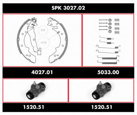 SPK 3027.02 Колодки тормозные барабанные, комплект SPK302702: Отличная цена - Купить в Польше на 2407.PL!
