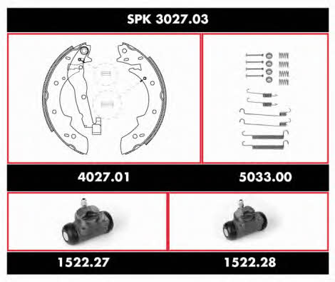  SPK 3027.03 Колодки тормозные барабанные, комплект SPK302703: Отличная цена - Купить в Польше на 2407.PL!