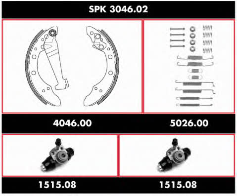  SPK 3046.02 Колодки тормозные барабанные, комплект SPK304602: Отличная цена - Купить в Польше на 2407.PL!