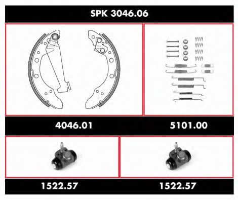  SPK 3046.06 Колодки тормозные барабанные, комплект SPK304606: Отличная цена - Купить в Польше на 2407.PL!