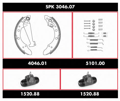  SPK 3046.07 Колодки тормозные барабанные, комплект SPK304607: Отличная цена - Купить в Польше на 2407.PL!