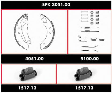  SPK 3051.00 Brake shoe set SPK305100: Buy near me in Poland at 2407.PL - Good price!