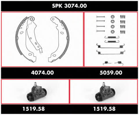 Road house SPK 3074.00 Brake shoe set SPK307400: Buy near me in Poland at 2407.PL - Good price!
