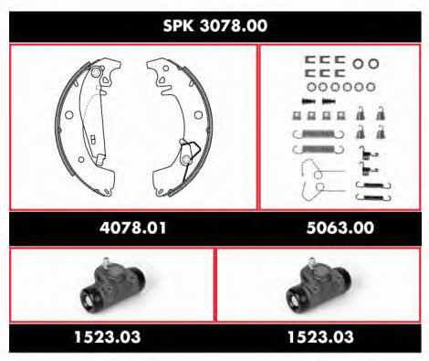 Road house SPK 3078.00 Колодки гальмівні барабанні, комплект SPK307800: Приваблива ціна - Купити у Польщі на 2407.PL!