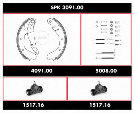 Road house SPK 3091.00 Brake shoe set SPK309100: Buy near me in Poland at 2407.PL - Good price!