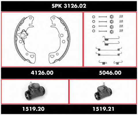  SPK 3126.02 Brake shoe set SPK312602: Buy near me in Poland at 2407.PL - Good price!