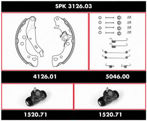  SPK 3126.03 Колодки тормозные барабанные, комплект SPK312603: Отличная цена - Купить в Польше на 2407.PL!