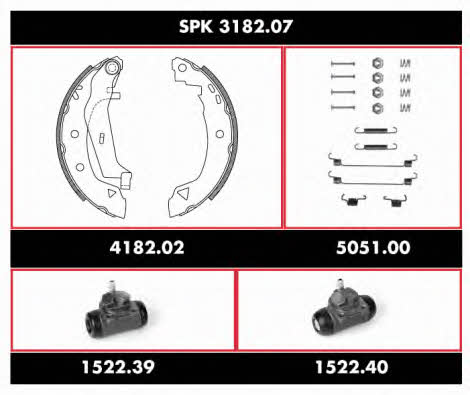 Road house SPK 3182.07 Brake shoe set SPK318207: Buy near me in Poland at 2407.PL - Good price!