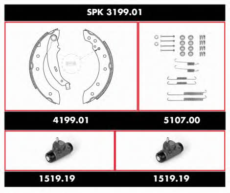  SPK 3199.01 Колодки тормозные барабанные, комплект SPK319901: Отличная цена - Купить в Польше на 2407.PL!