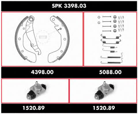  SPK 3398.03 Колодки тормозные барабанные, комплект SPK339803: Отличная цена - Купить в Польше на 2407.PL!