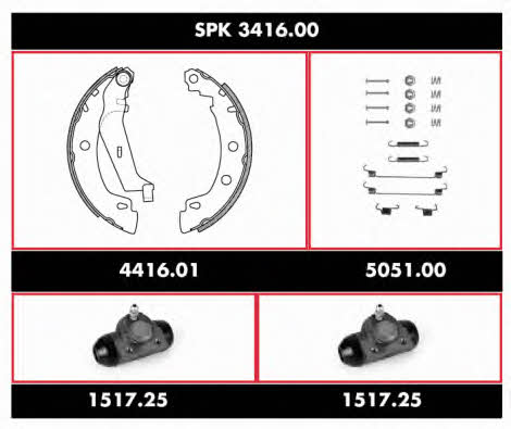 Road house SPK 3416.00 Bremsbackensatz SPK341600: Kaufen Sie zu einem guten Preis in Polen bei 2407.PL!