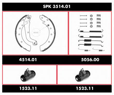  SPK 3514.01 Brake shoe set SPK351401: Buy near me in Poland at 2407.PL - Good price!