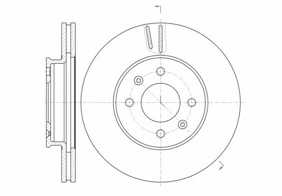 Road house 61023.10 Front brake disc ventilated 6102310: Buy near me in Poland at 2407.PL - Good price!