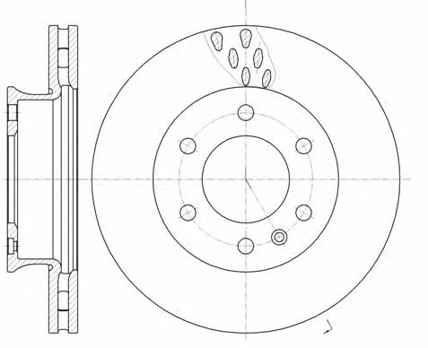 Road house 61034.10 Front brake disc ventilated 6103410: Buy near me in Poland at 2407.PL - Good price!