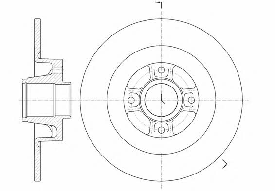 Road house 61047.00 Rear brake disc, non-ventilated 6104700: Buy near me in Poland at 2407.PL - Good price!