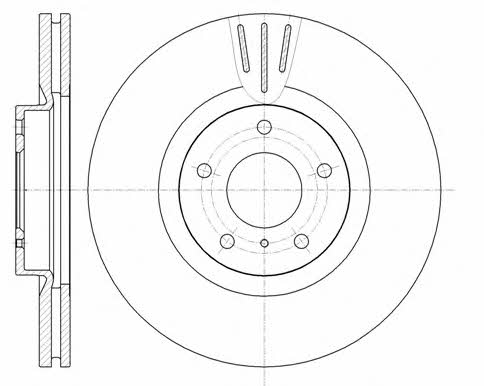 Road house 61086.10 Front brake disc ventilated 6108610: Buy near me in Poland at 2407.PL - Good price!